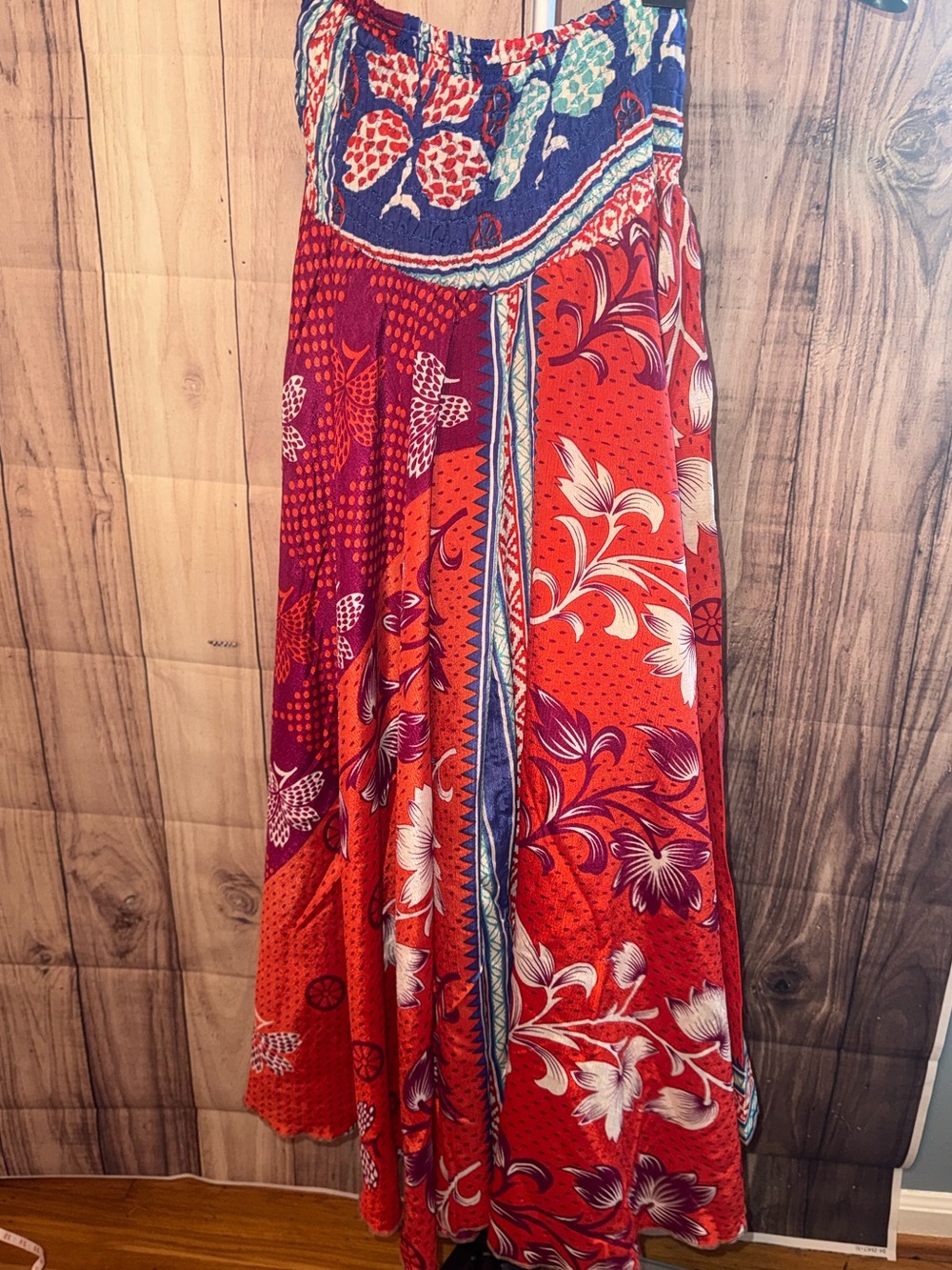 NWT Just Cruisin boho patchwork boho palazzo pant- wide leg one size